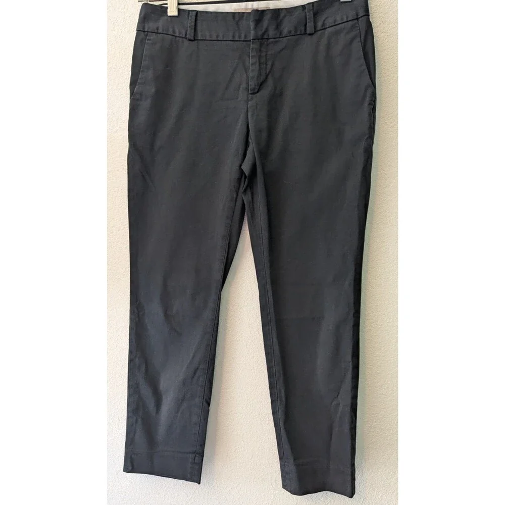 Banana Republic Pants Womens 0P (27x24) Black Hampton Ankle Slim Stretch (38)
